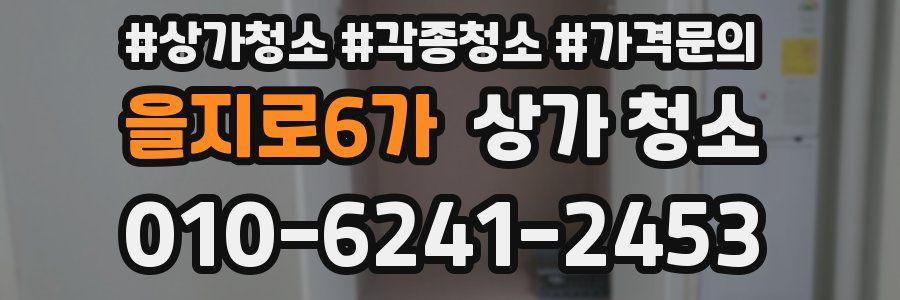 을지로6가 상가 청소