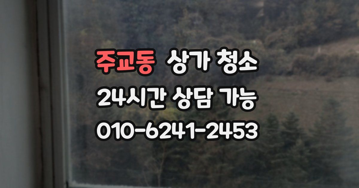 주교동 상가 청소