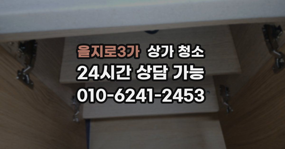 을지로3가 상가 청소