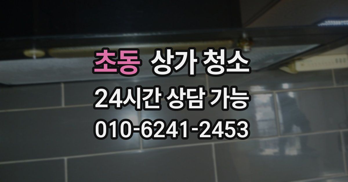 초동 상가 청소