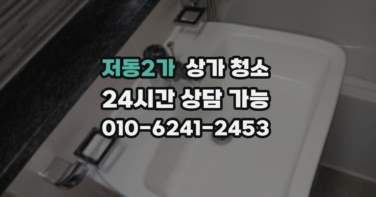 저동2가 상가 청소