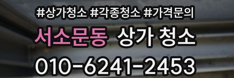 서소문동 상가 청소