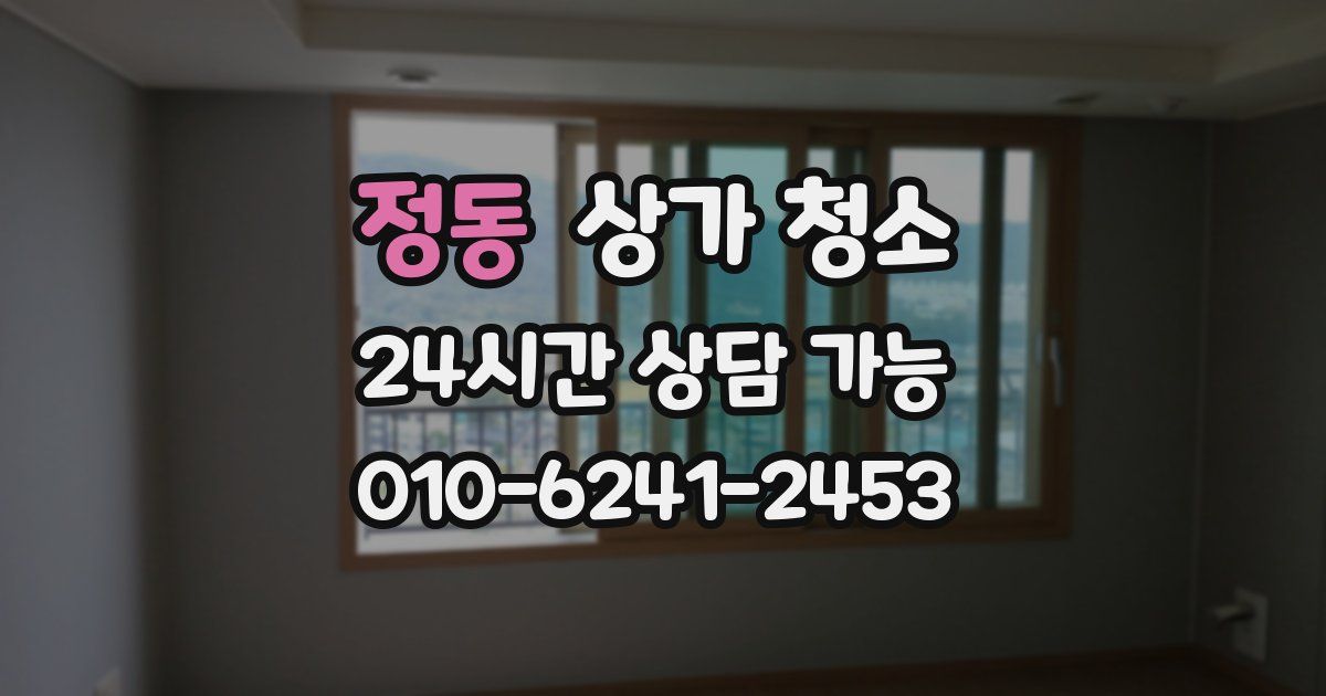 정동 상가 청소