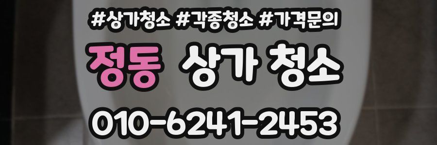정동 상가 청소