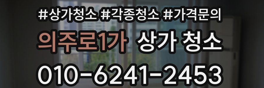 의주로1가 상가 청소