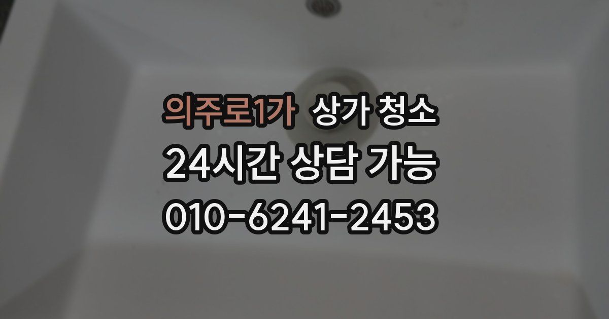 의주로1가 상가 청소