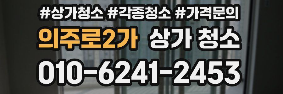 의주로2가 상가 청소