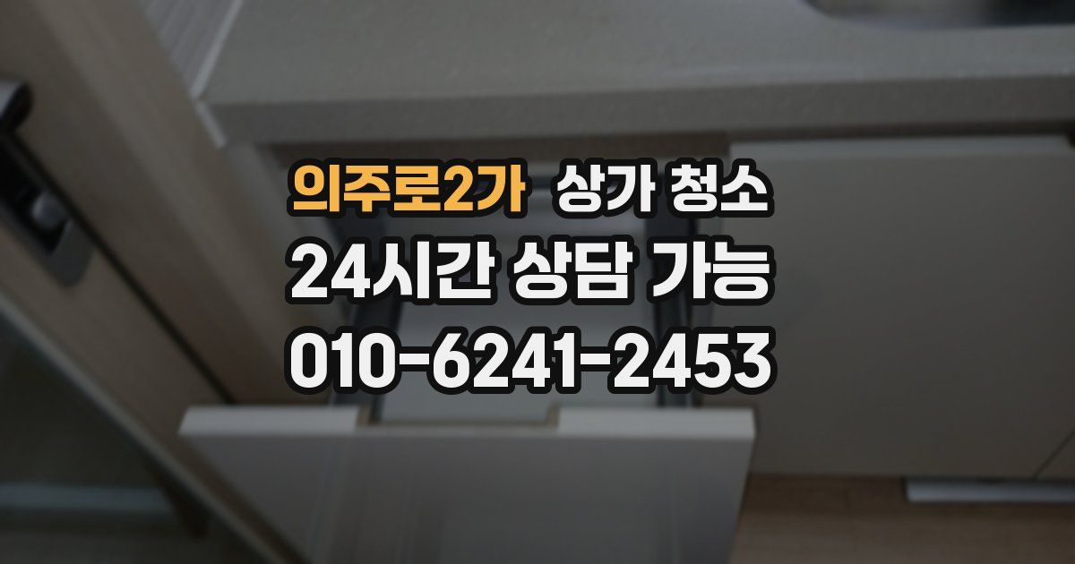 의주로2가 상가 청소