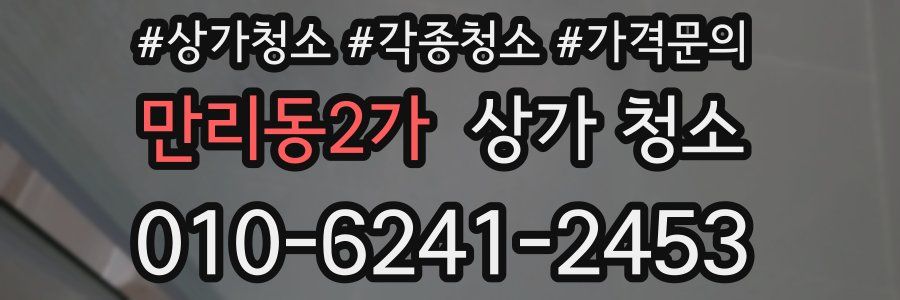 만리동2가 상가 청소