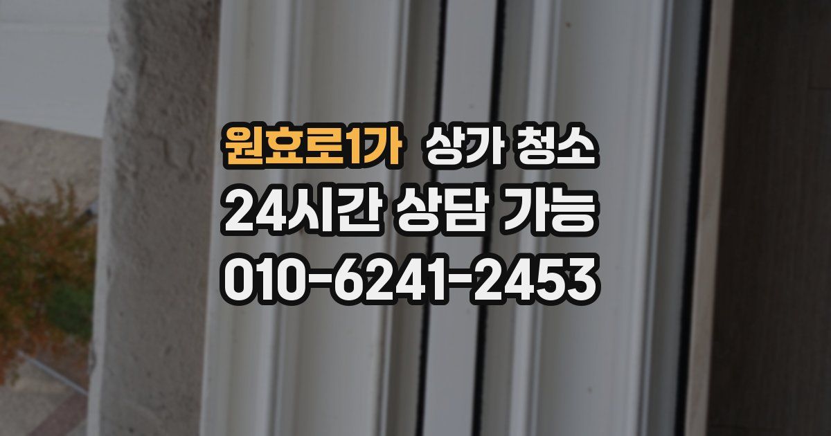 원효로1가 상가 청소