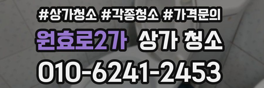 원효로2가 상가 청소