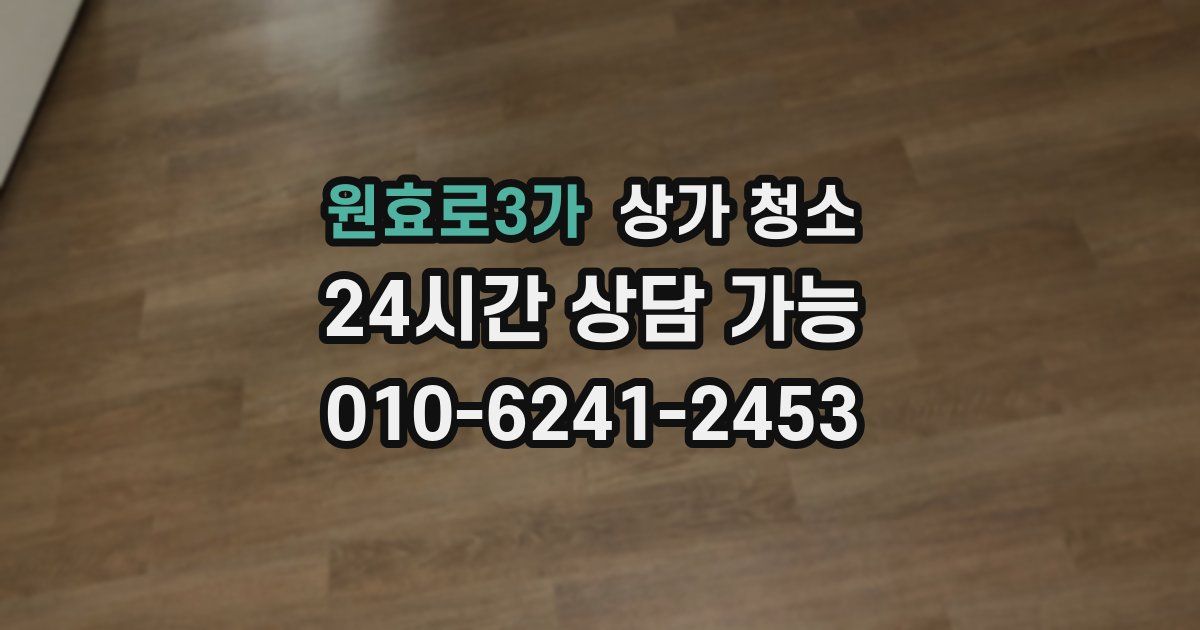 원효로3가 상가 청소