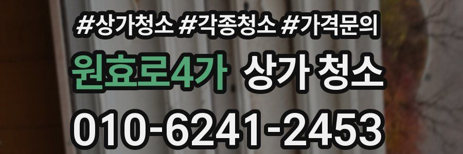 원효로4가 상가 청소