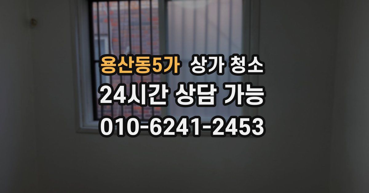 용산동5가 상가 청소