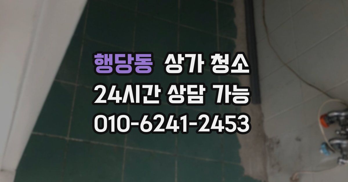 행당동 상가 청소