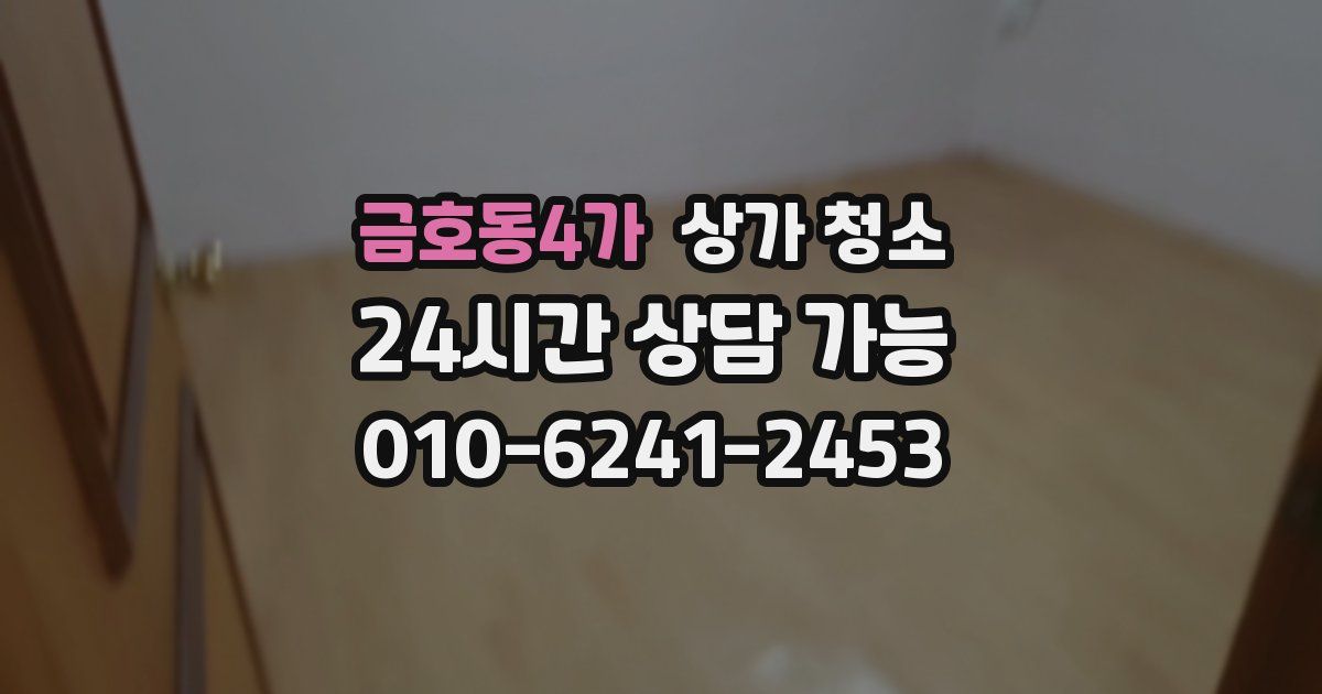 금호동4가 상가 청소