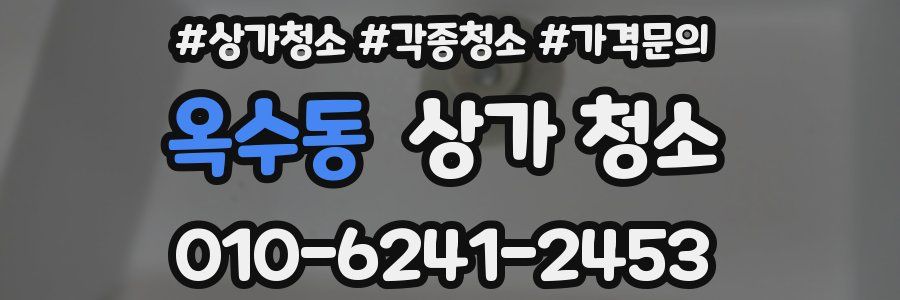 옥수동 상가 청소