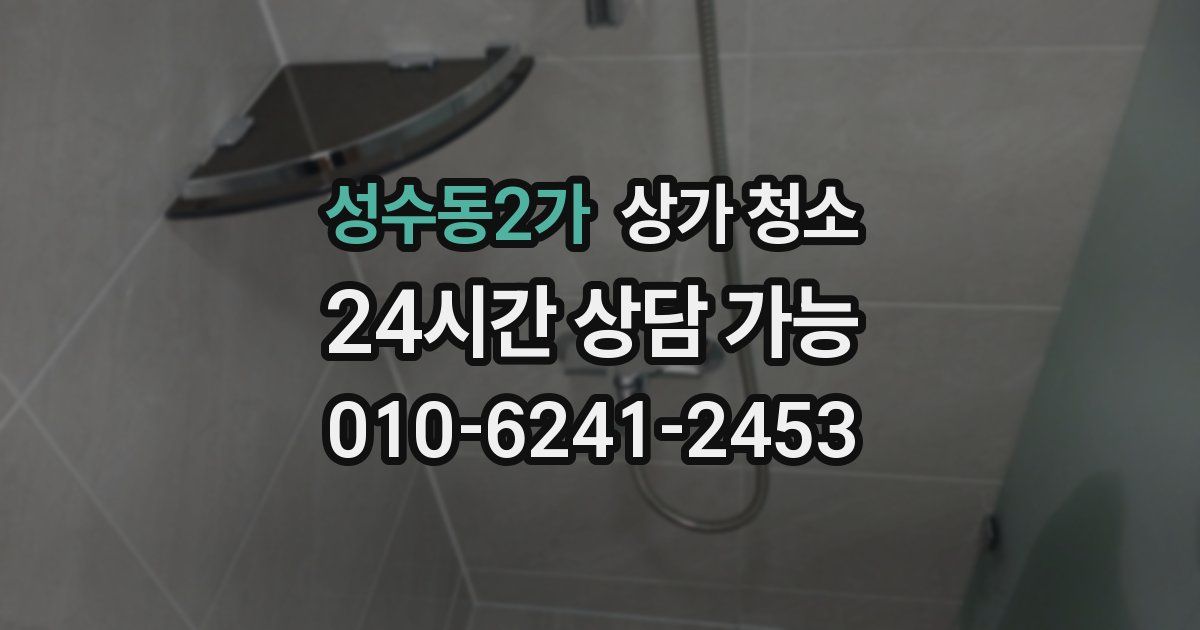성수동2가 상가 청소