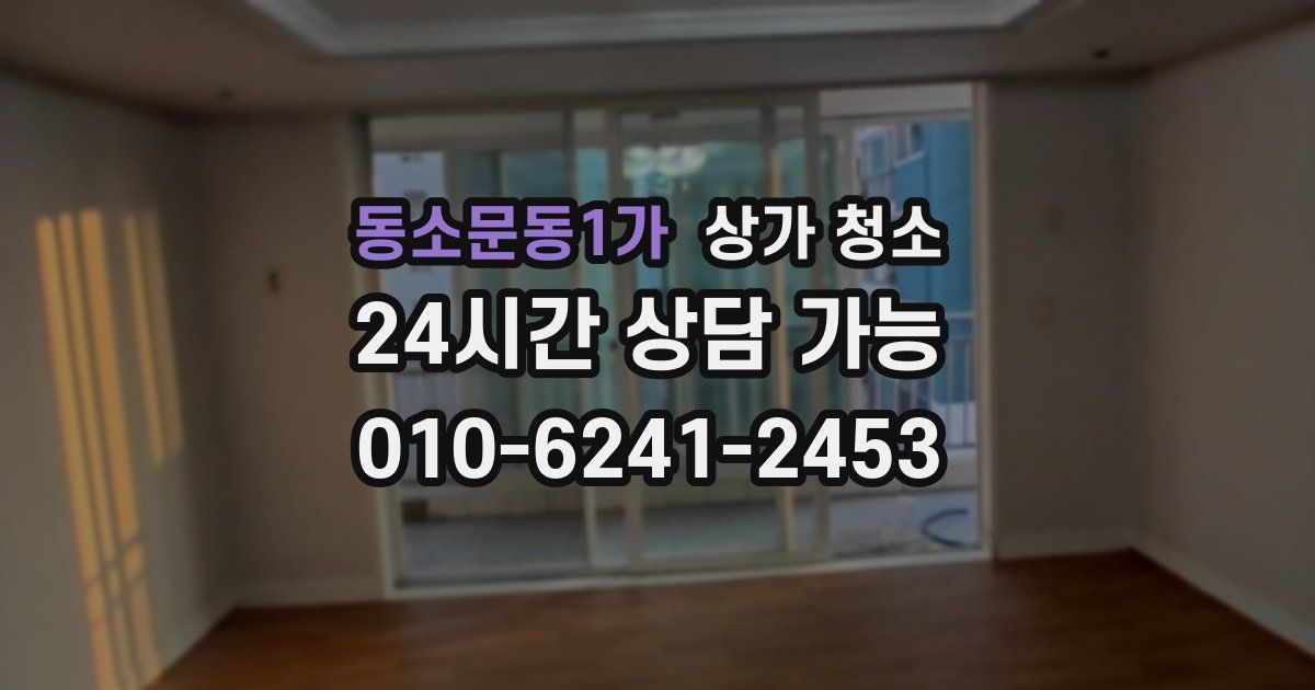 동소문동1가 상가 청소