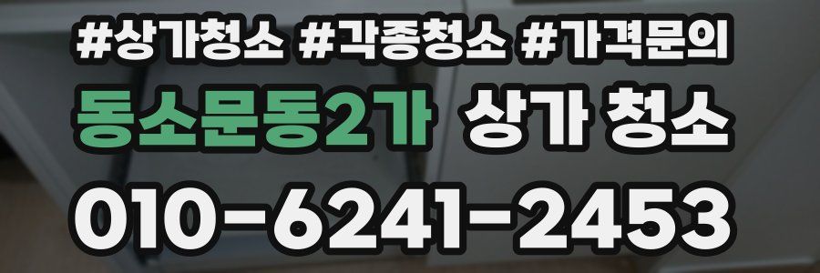 동소문동2가 상가 청소