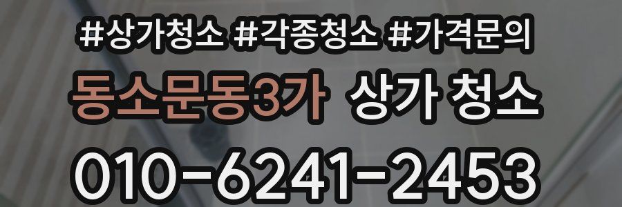 동소문동3가 상가 청소