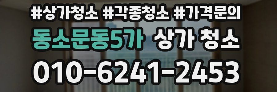 동소문동5가 상가 청소