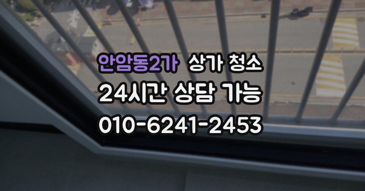 안암동2가 상가 청소