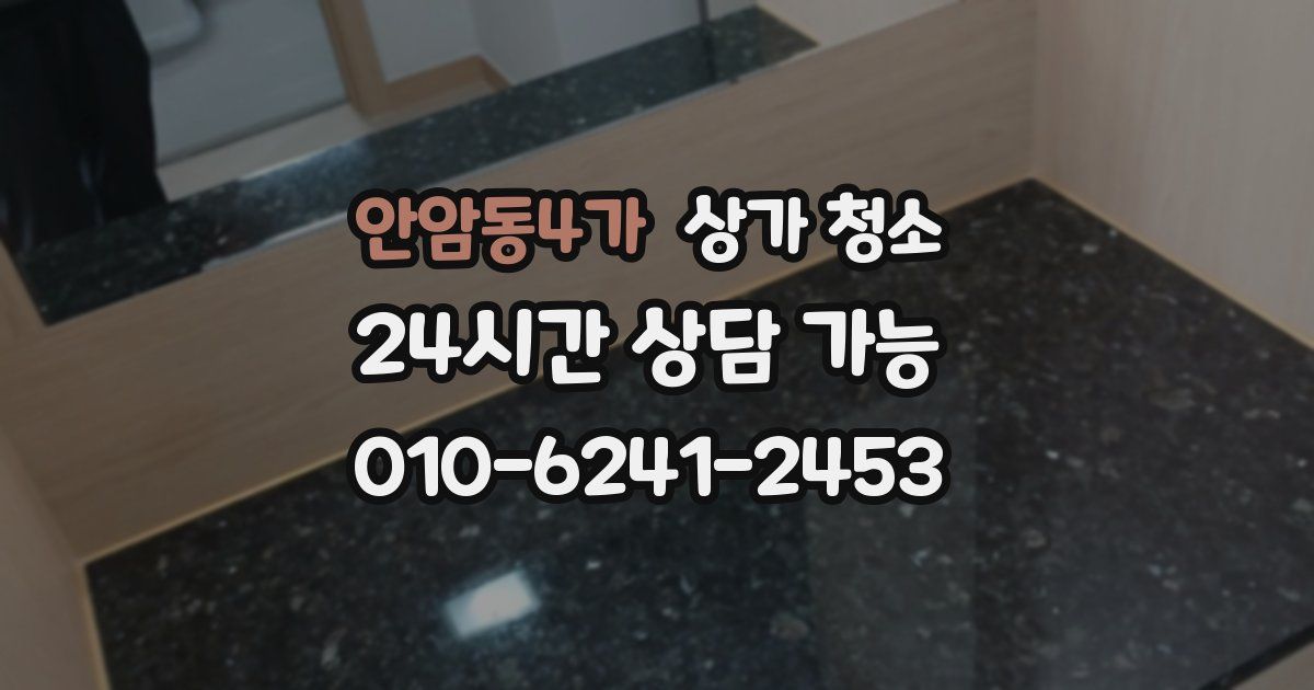 안암동4가 상가 청소