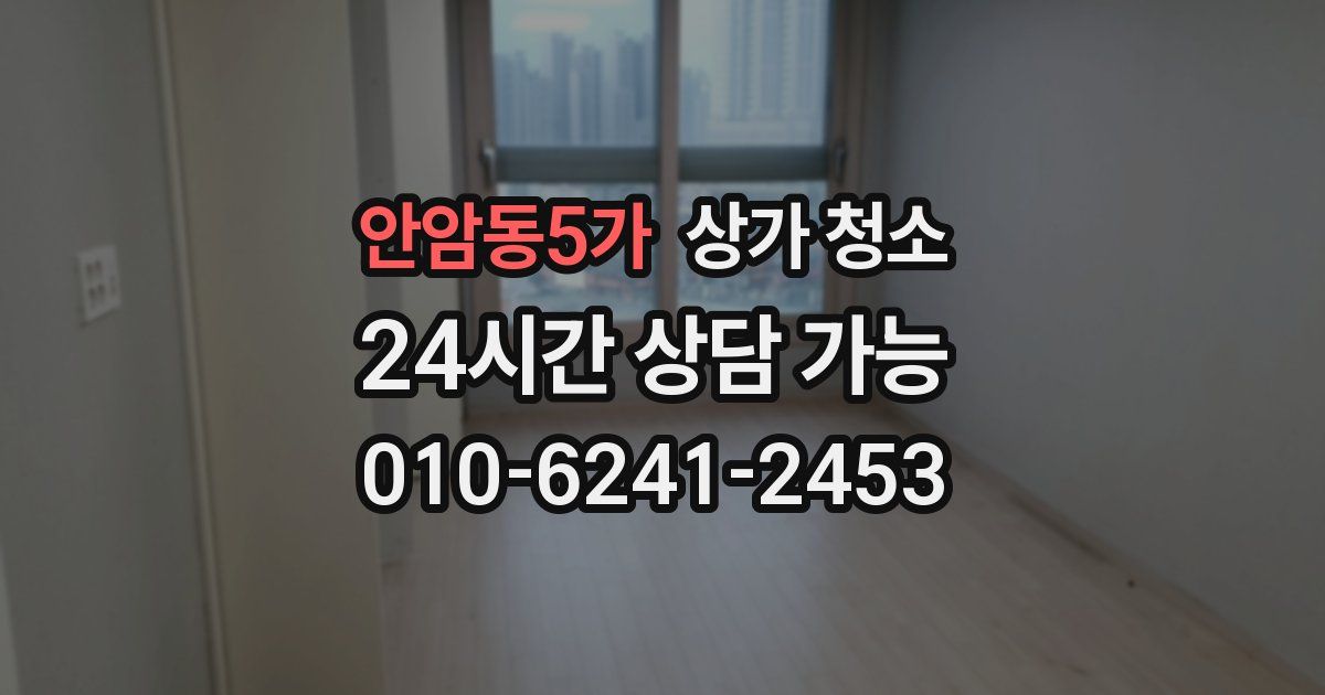 안암동5가 상가 청소