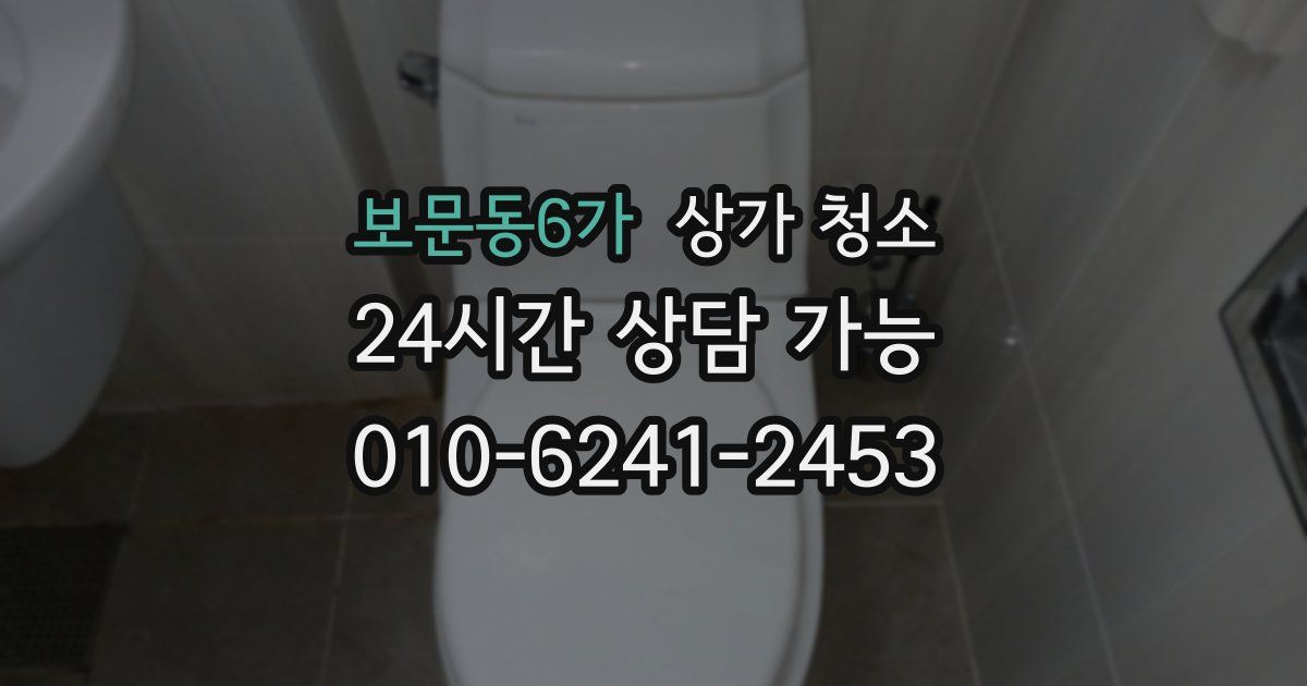 보문동6가 상가 청소