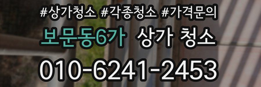 보문동6가 상가 청소