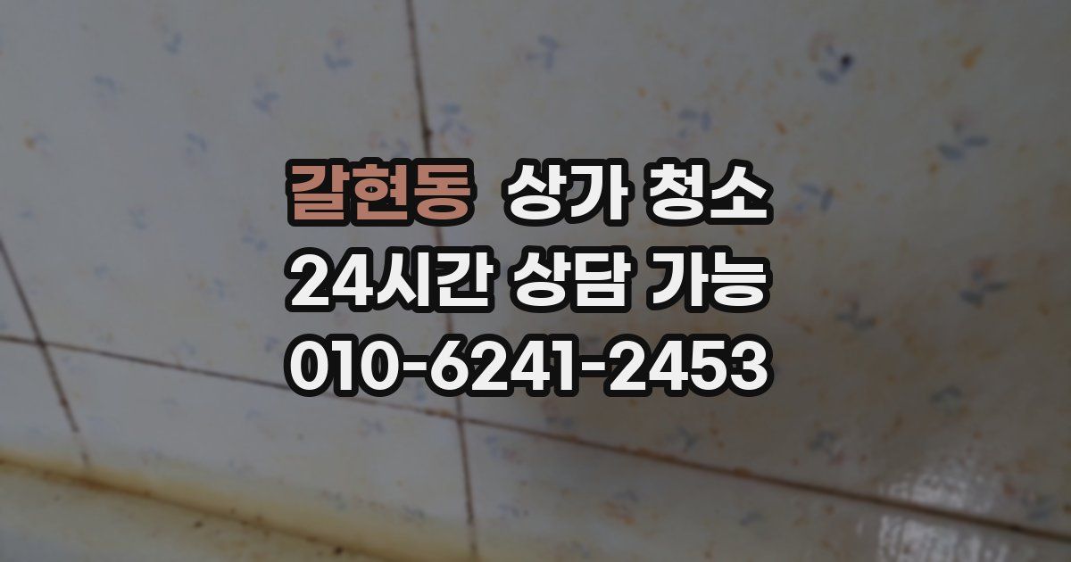 갈현동 상가 청소