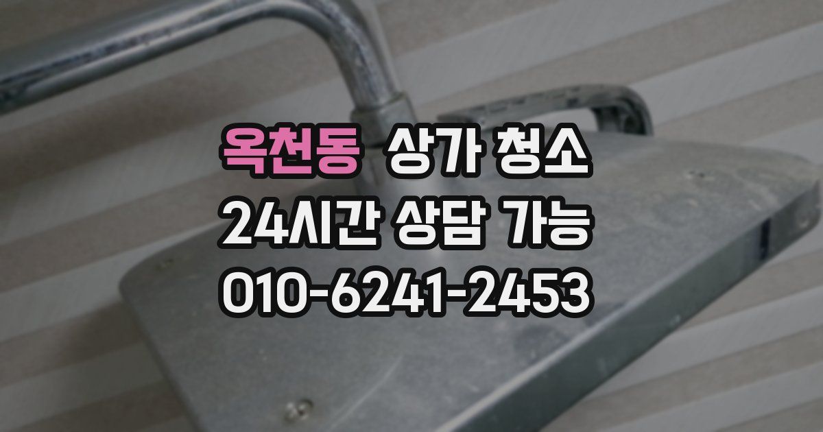 옥천동 상가 청소