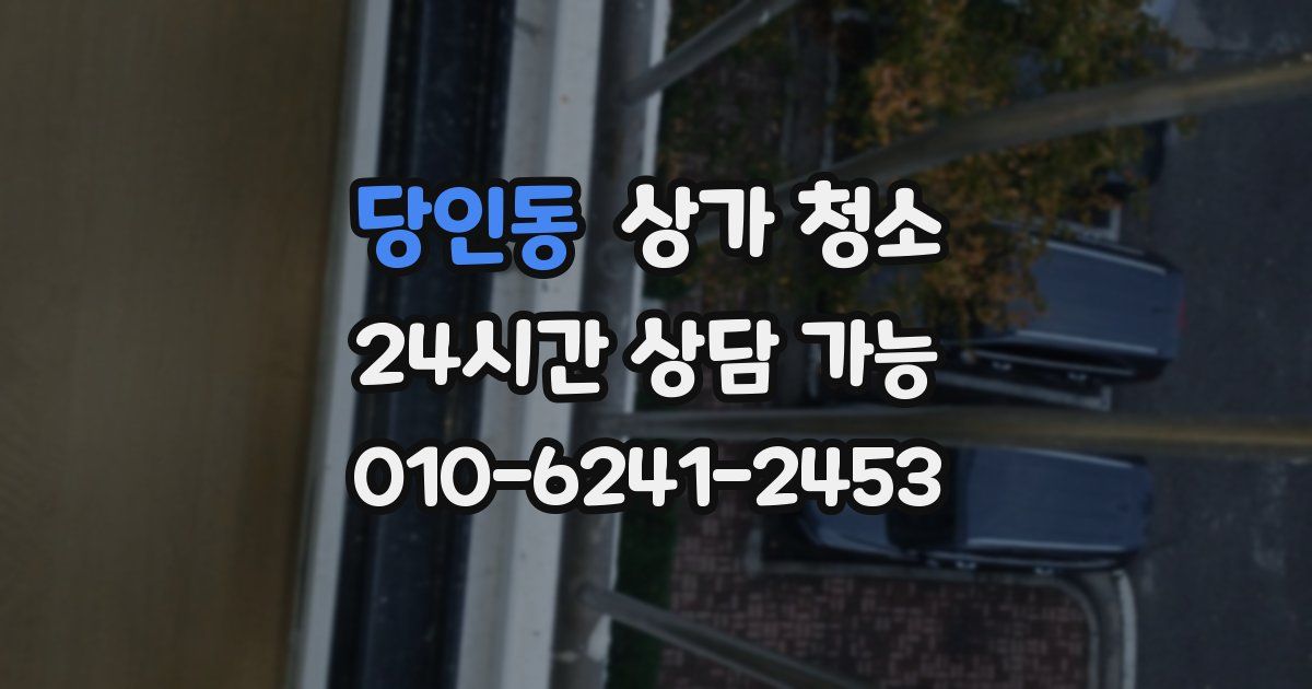 당인동 상가 청소