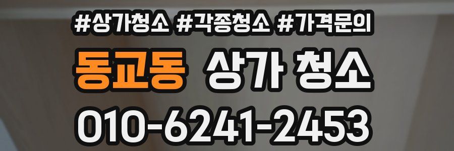 동교동 상가 청소