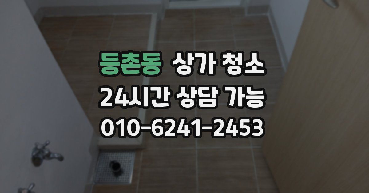 등촌동 상가 청소