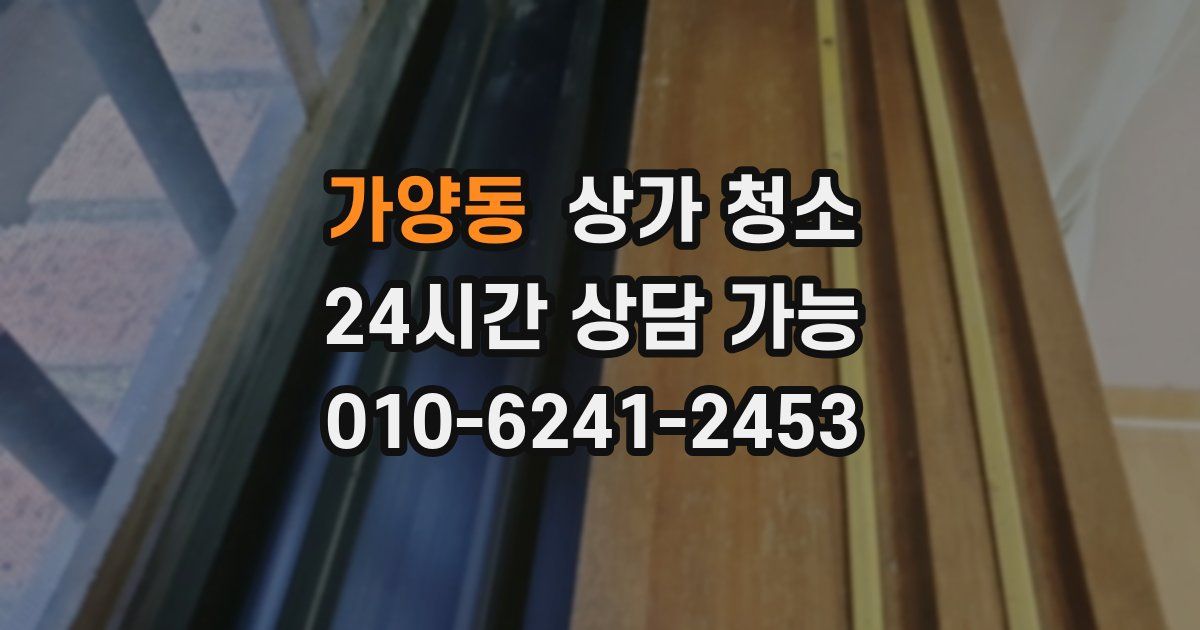 가양동 상가 청소