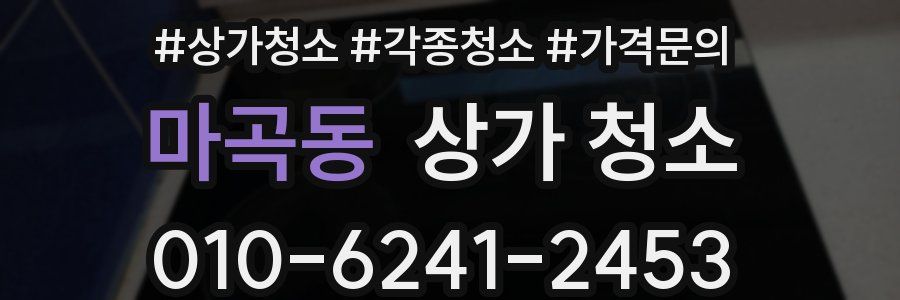 마곡동 상가 청소