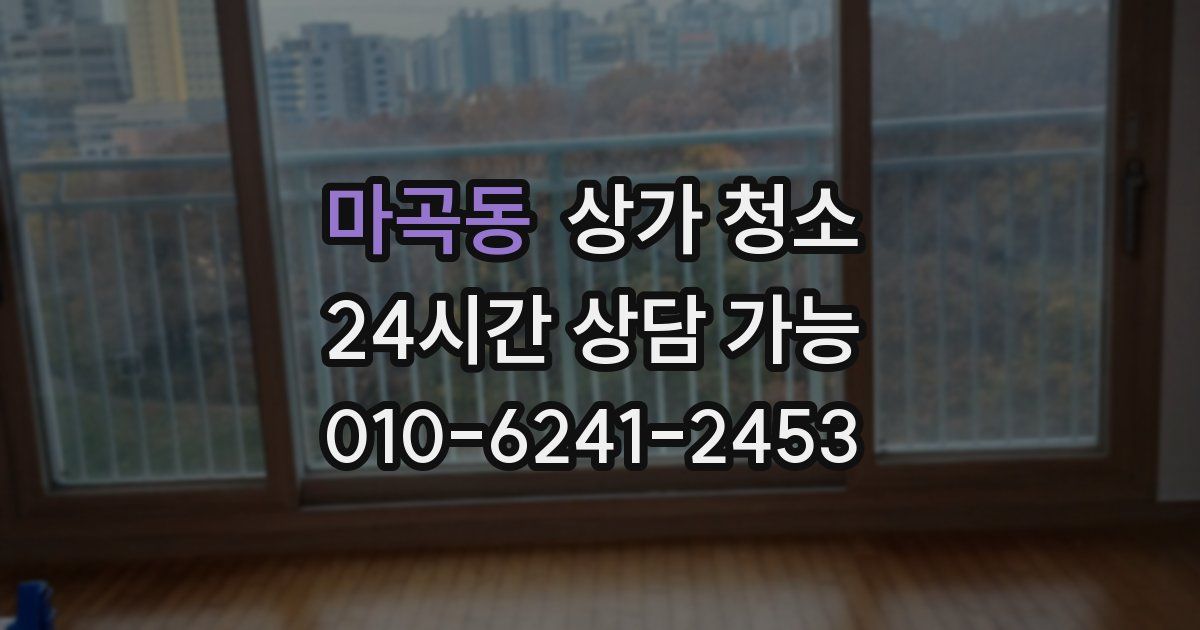 마곡동 상가 청소