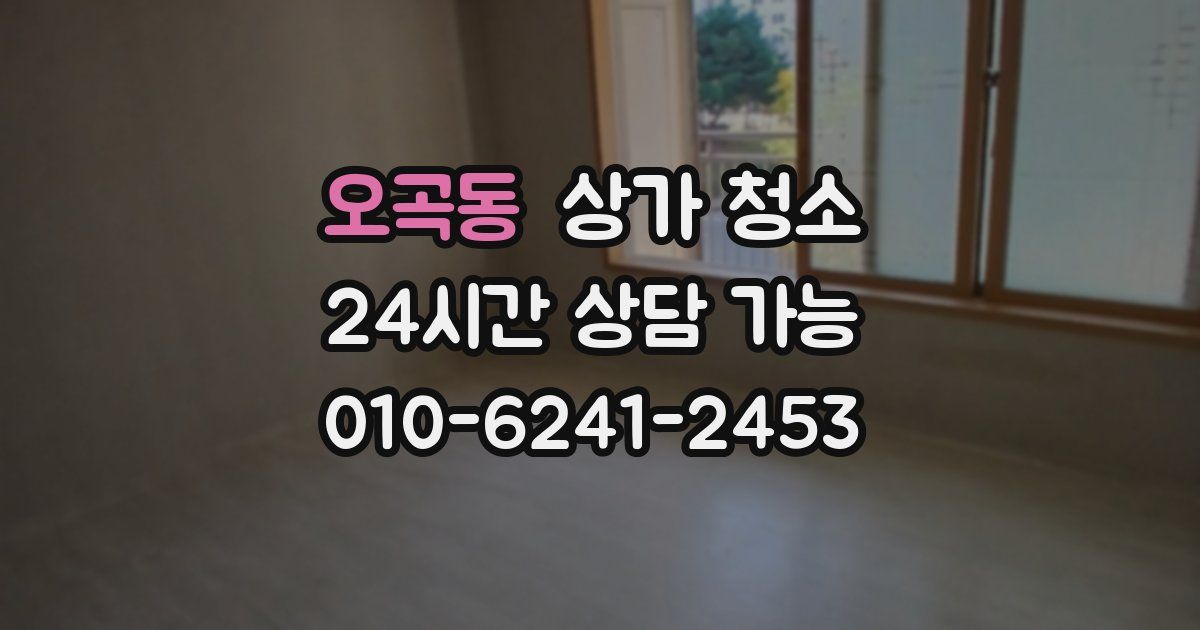 오곡동 상가 청소