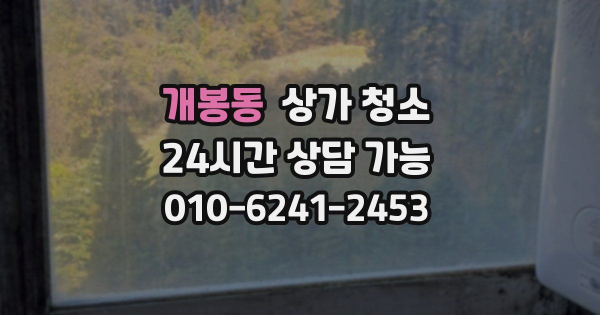 개봉동 상가 청소