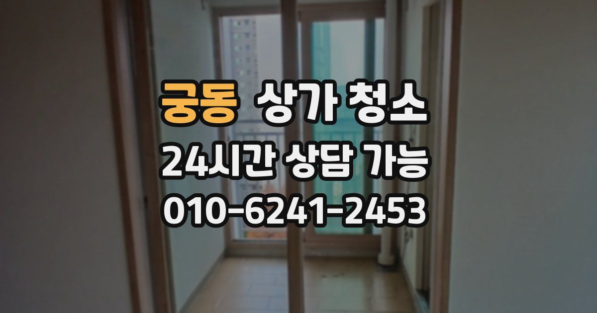 궁동 상가 청소