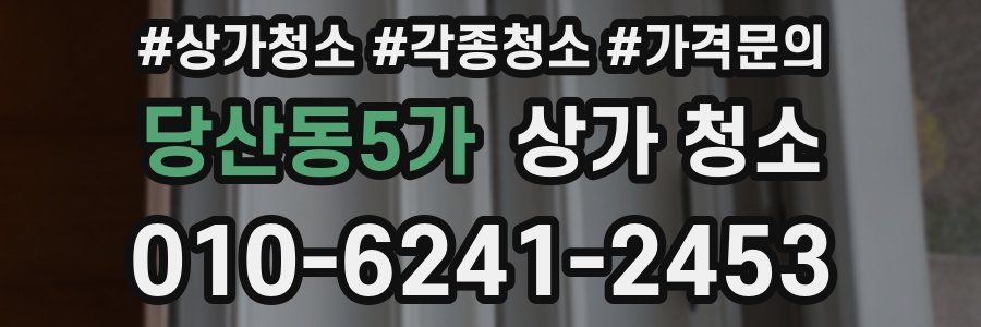 당산동5가 상가 청소
