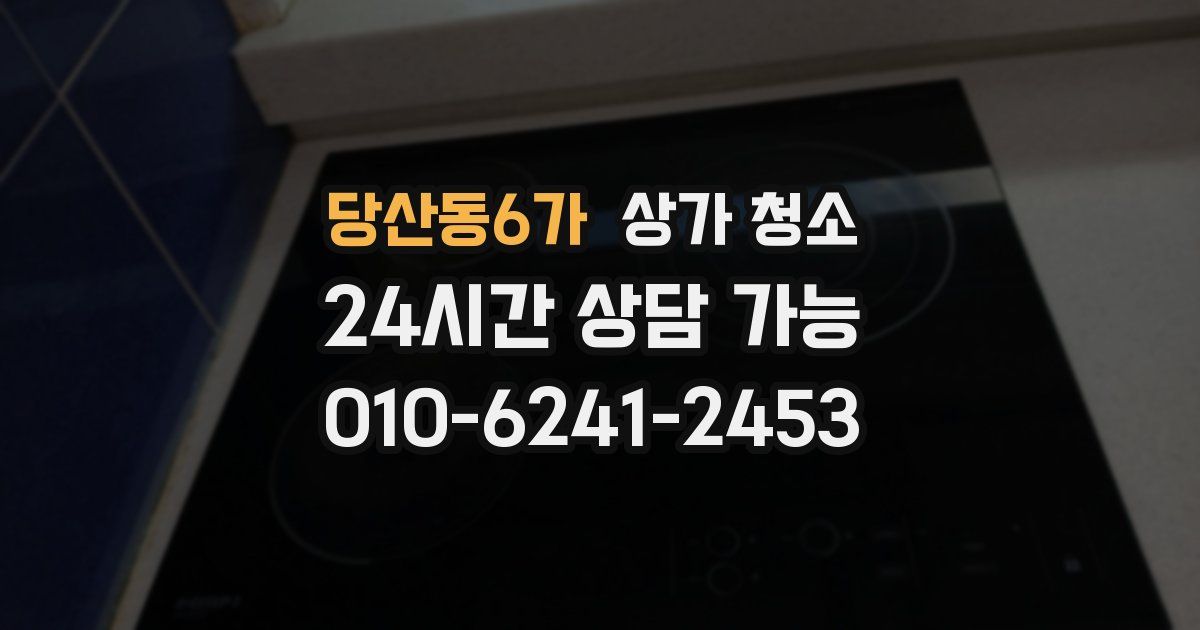 당산동6가 상가 청소