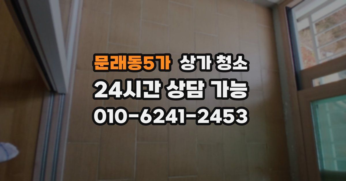 문래동5가 상가 청소