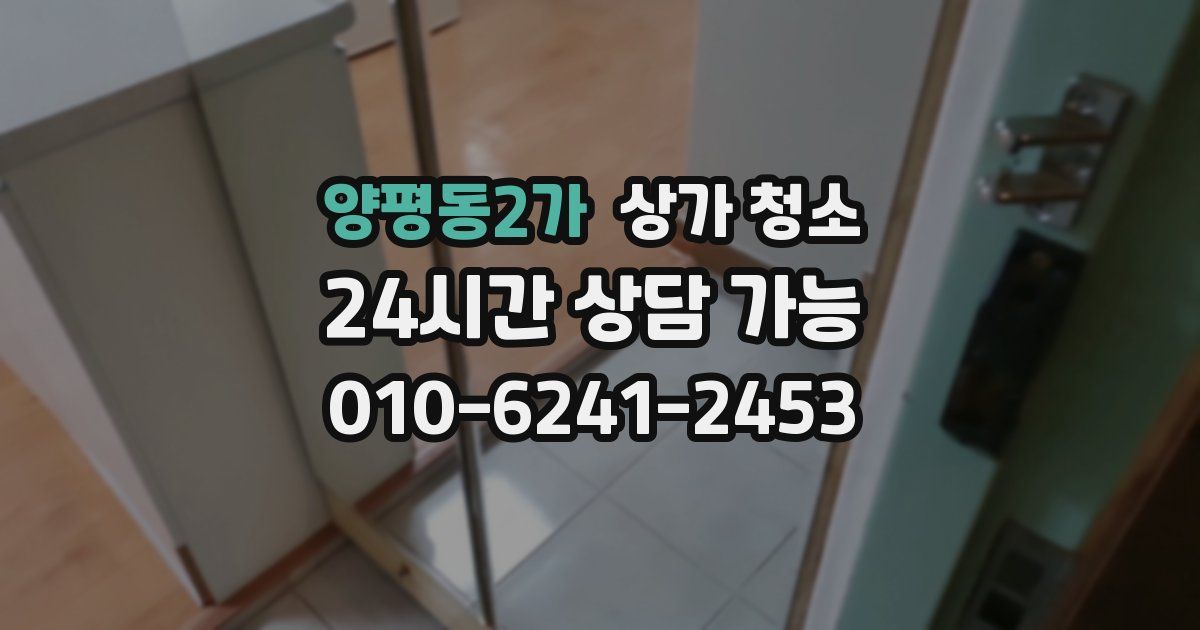 양평동2가 상가 청소