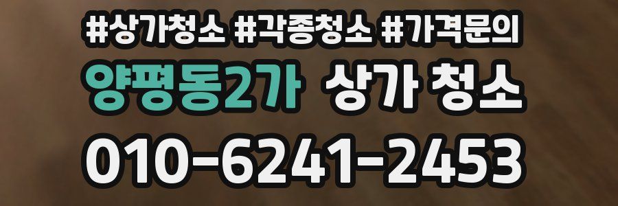 양평동2가 상가 청소