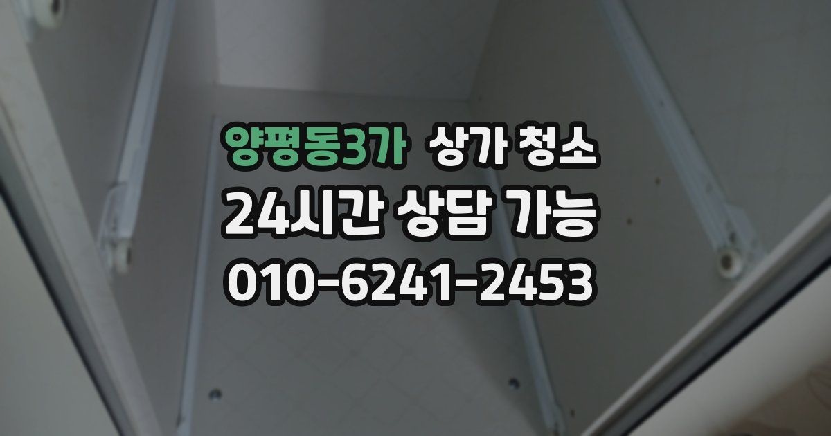 양평동3가 상가 청소