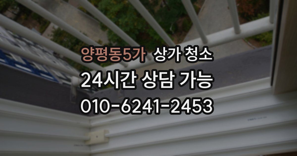 양평동5가 상가 청소