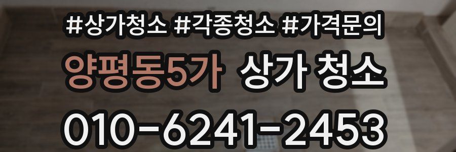 양평동5가 상가 청소